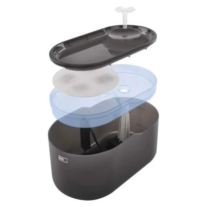 Inteligentná vodná fontána pre domácich maznáčikov 2,6 l/5V šedá Wi-Fi