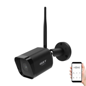 Inteligentná vonkajšia kamera so snímačom Full HD 1080p, 12 V, IP65, Wi‑Fi, Tuya, čierna