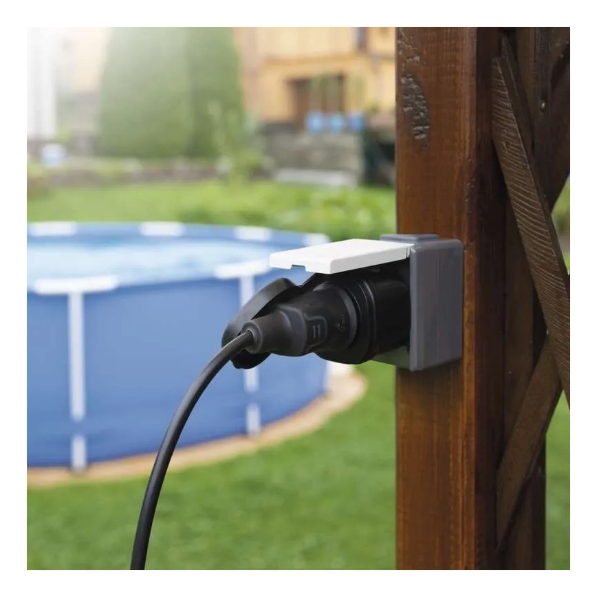 Inteligentná vonkajšia zásuvka GoSmart 3680W/230V/16A Wi-Fi Tuya IP44