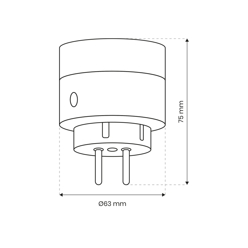 Inteligentná zásuvka 2300W/230V/10A Wi-Fi Tuya