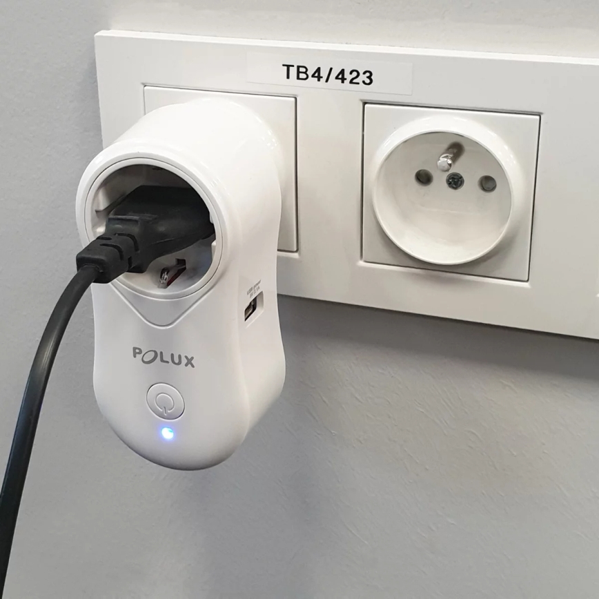 Inteligentná zásuvka SMART 3400W/230V Wi-Fi Tuya + USB SCHUKO