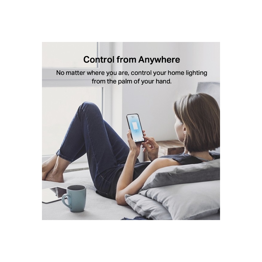 Inteligentný dvojtlačidlový svetelný vypínač 2xAAA