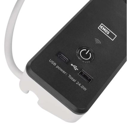 Inteligentný predlžovací kábel s vypínačom GoSmart 4Z + 1xUSB-A + 1xUSB-C 2 m Wi-Fi Tuya