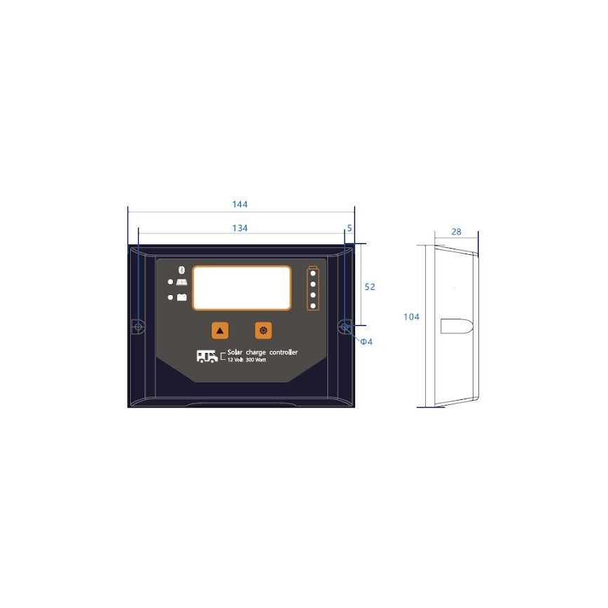 Inteligentný regulátor solárneho nabíjania PWM 12V/20A