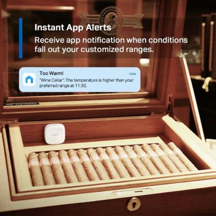 Inteligentný senzor na meranie teploty a vlhkosti 1xCR2450
