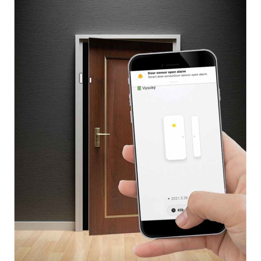 Inteligentný senzor okien a dverí 3,7V 500 mAh Wi-Fi Tuya