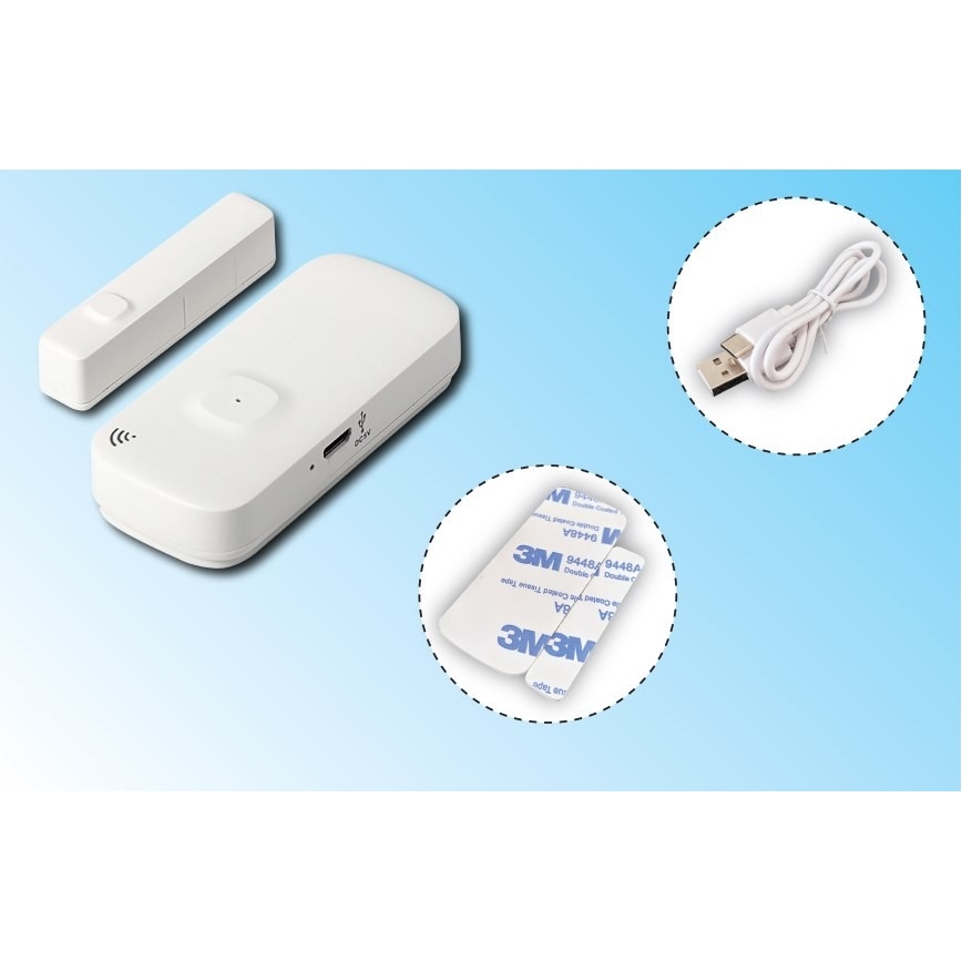 Inteligentný senzor okien a dverí 3,7V 500 mAh Wi-Fi Tuya
