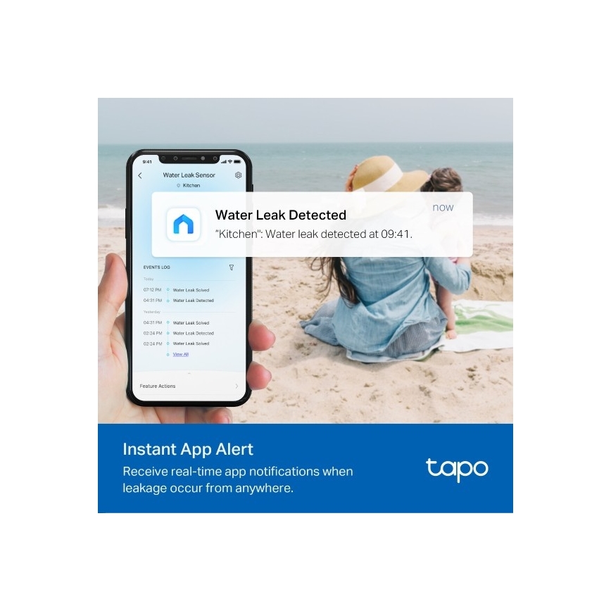 Inteligentný senzor úniku vody 2xAAA