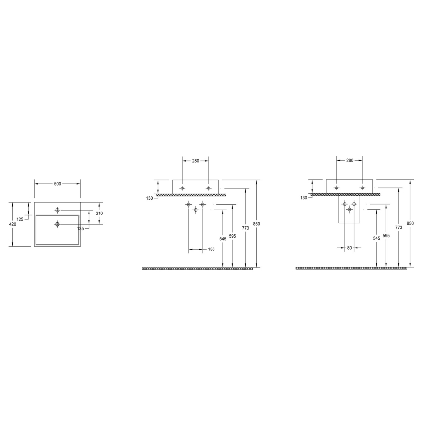 Isvea - Umývadlo na dosku PURITY 50x42 cm keramika/biela