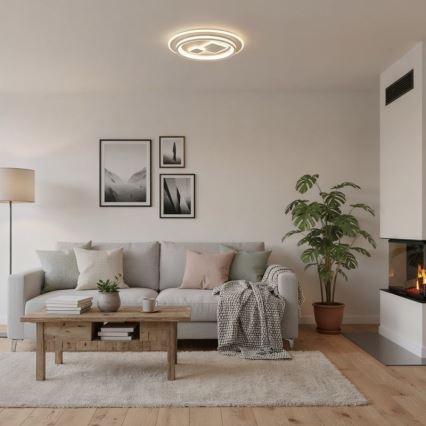 ITALUX - LED stmievateľné stropné svietidlo PARCO LED/55W/230V 3000-6500K pr. 50 cm biela + diaľkové ovládanie
