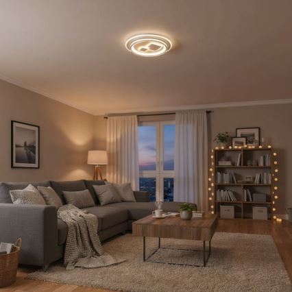 ITALUX - LED stmievateľné stropné svietidlo PARCO LED/55W/230V 3000-6500K pr. 50 cm biela + diaľkové ovládanie
