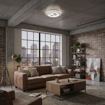 ITALUX - LED Stmievateľné stropné svietidlo PARCO LED/55W/230V 3000-6500K pr. 50 cm biela + diaľkové ovládanie