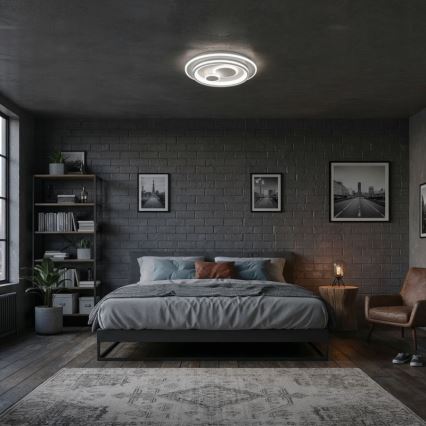 ITALUX - LED Stmievateľné stropné svietidlo PARCO LED/55W/230V 3000-6500K pr. 50 cm biela + diaľkové ovládanie