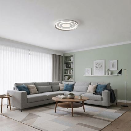 ITALUX - LED Stmievateľné stropné svietidlo SIMNI LED/55W/230V 3000-6500K pr. 50 cm biela + diaľkové ovládanie
