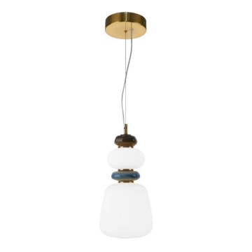 ITALUX - LED luster na lankách EVANS LED/12W/230V 3000K zlatá/biela