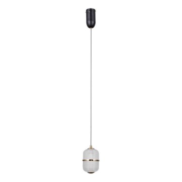 ITALUX - LED luster na lanku ALANI LED/6W/230V 3000K čierna/zlatá