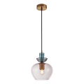 ITALUX - Luster na lane FANDA 1xE27/40W/230V zlatá/dymová sivá