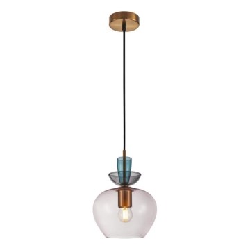 ITALUX - Luster na lane FANDA 1xE27/40W/230V zlatá/dymová sivá