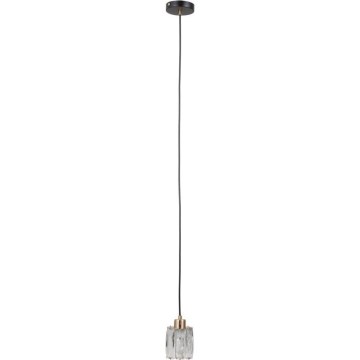 ITALUX - Luster na lanku TORNO 1xE14/40W/230V čierna/zlatá