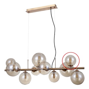 ITALUX - Náhradné sklo k lustru a nástennému svietidlu CANELLO G9 pr. 11 cm hnedá