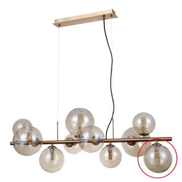 ITALUX - Náhradné sklo k lustru a nástennému svietidlu CANELLO G9 pr. 15 cm hnedá