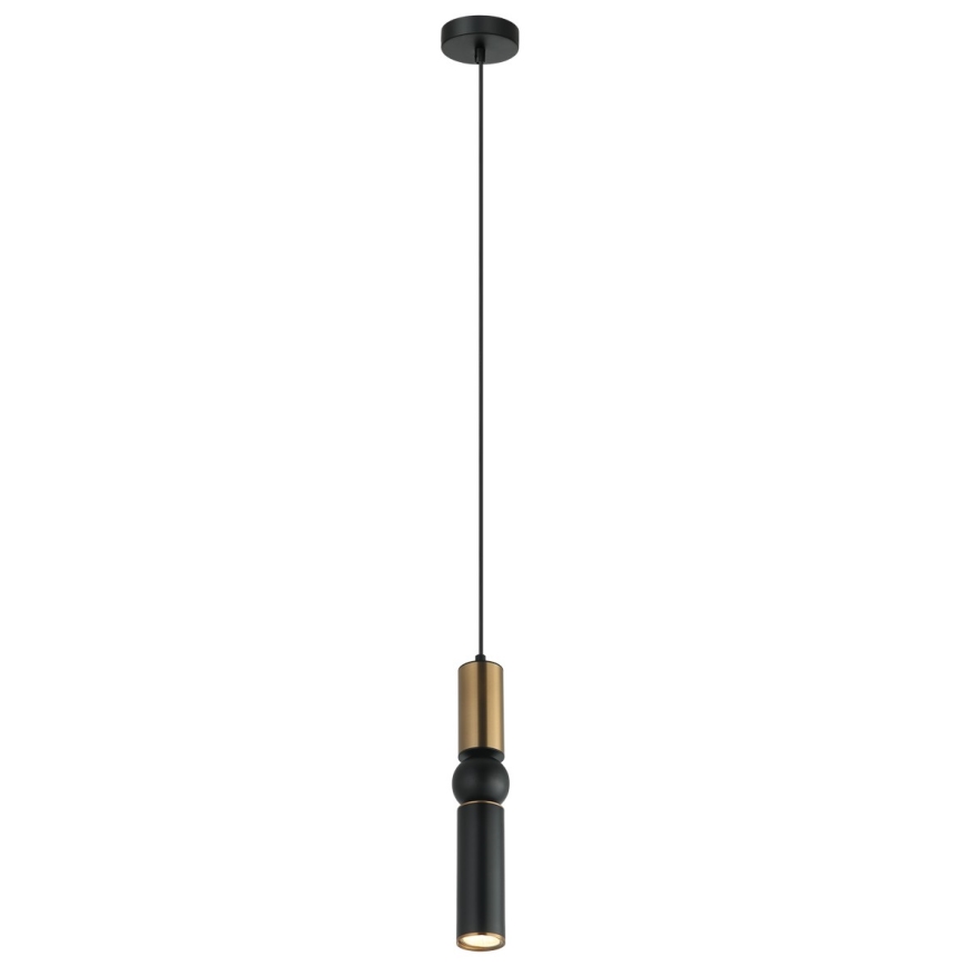 ITALUX - Luster na lanku ISIDORA 1xGU10/25W/230V čierna/bronz