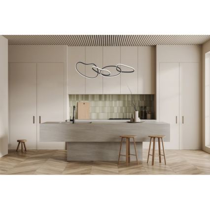 ITALUX - LED luster na lanku FONTE LED/60W/230V 3000/4000/6000K čierna