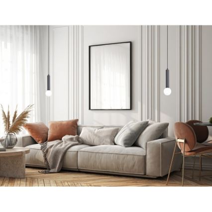 ITALUX - Závesný luster FILANO 1xG9/5W/230V čierna