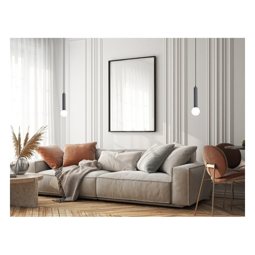 ITALUX - Závesný luster FILANO 1xG9/5W/230V čierna
