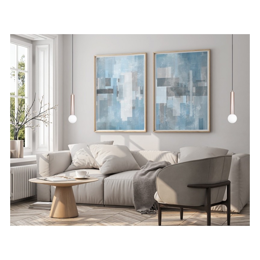 ITALUX - Luster na lanku FILANO 1xG9/5W/230V ružové zlato