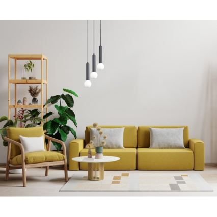ITALUX - Luster na lanku FILANO 3xG9/5W/230V čierny