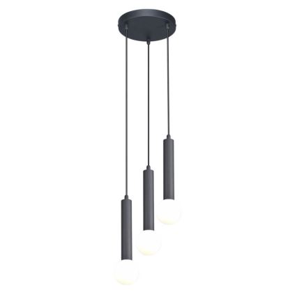 ITALUX - Luster na lanku FILANO 3xG9/5W/230V čierny