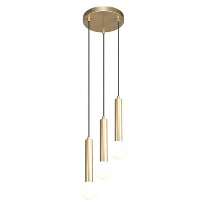 ITALUX - Luster na lankách FILANO 3xG9/5W/230V zlatý