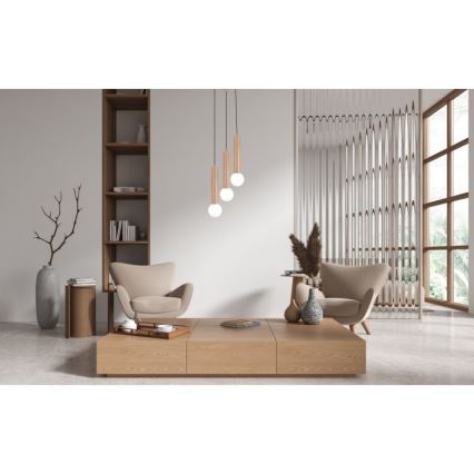 ITALUX - Závesný luster na lanku FILANO 3xG9/5W/230V hnedý
