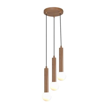 ITALUX - Závesný luster na lanku FILANO 3xG9/5W/230V hnedý