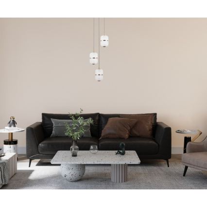 ITALUX - LED luster na lanku ALANI 3xLED/5W/230V 3000K zlatý