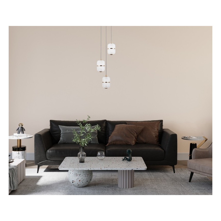 ITALUX - LED luster na lanku ALANI 3xLED/5W/230V 3000K zlatý