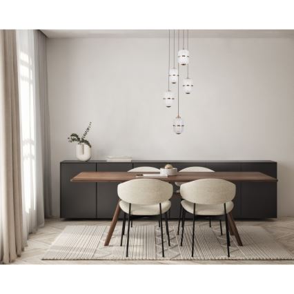 ITALUX - LED luster na lanku ALANI 5xLED/5,6W/230V 3000K zlatý
