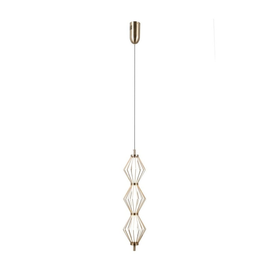 ITALUX - LED luster na lanku SEVILLA LED/15W/230V 3000K zlatá