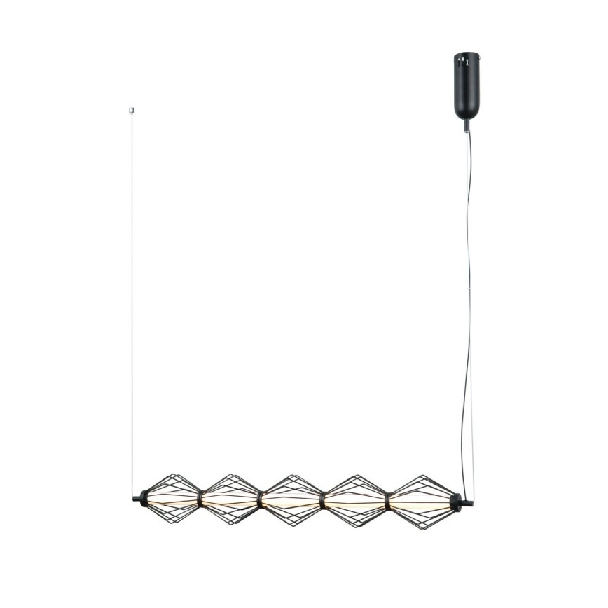 ITALUX - LED luster na lanku SEVILLA LED/25W/230V 3000K čierna