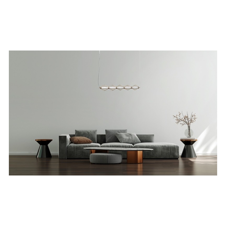 ITALUX - LED luster na lanku SEVILLA LED/25W/230V 3000K zlatá