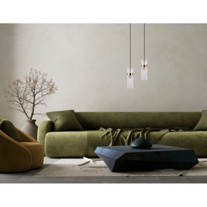 ITALUX - Závesný luster na lanku TARASO 1xE14/40W/230V zlatý