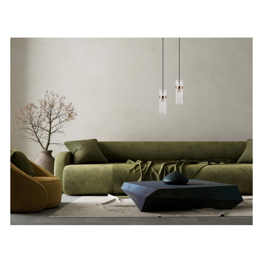 ITALUX - Závesný luster na lanku TARASO 1xE14/40W/230V zlatý