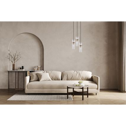 ITALUX - Závesné svietidlo TARASO 3xE14/40W/230V čierna/zlatá