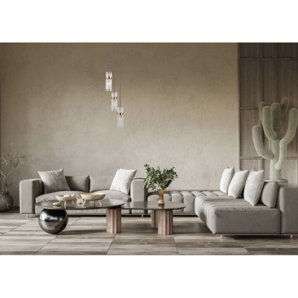 ITALUX - Závesné svietidlo TARASO na lanku 3xE14/40W/230V zlaté