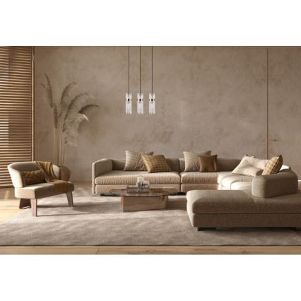 ITALUX - Závesné svietidlo TARASO na lanku 3xE14/40W/230V zlaté