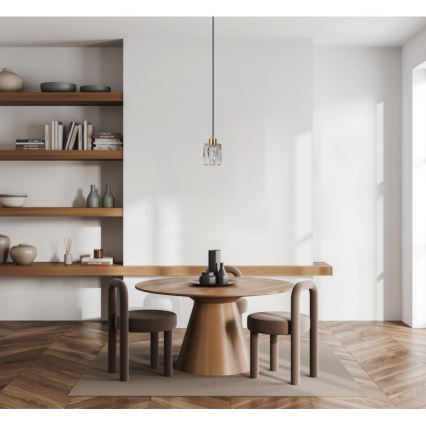 ITALUX - Luster na lanku TORNO 1xE14/40W/230V čierna/zlatá