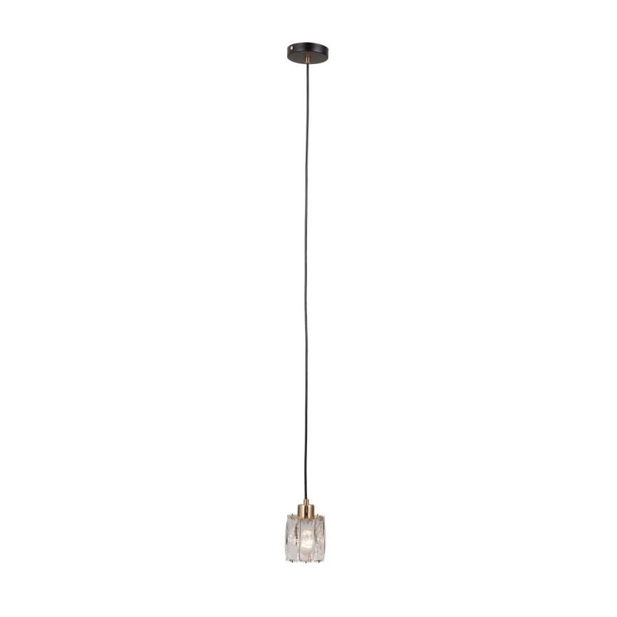 ITALUX - Luster na lanku TORNO 1xE14/40W/230V čierna/zlatá