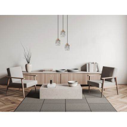 ITALUX - Závesný luster na lane TORNO 3xE14/40W/230V zlatý