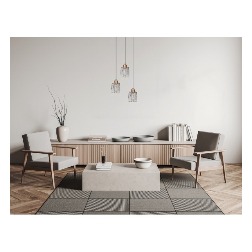 ITALUX - Závesný luster na lane TORNO 3xE14/40W/230V zlatý
